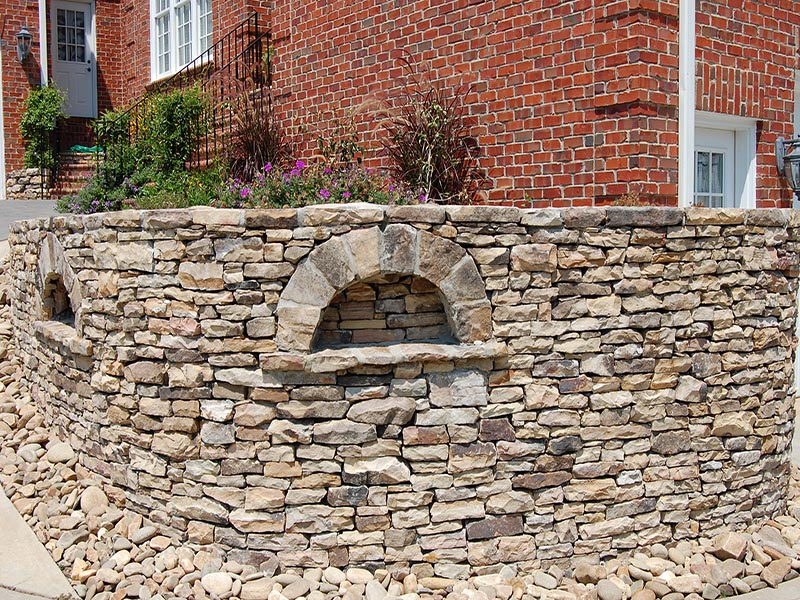 Dry Stacked Stone Wall