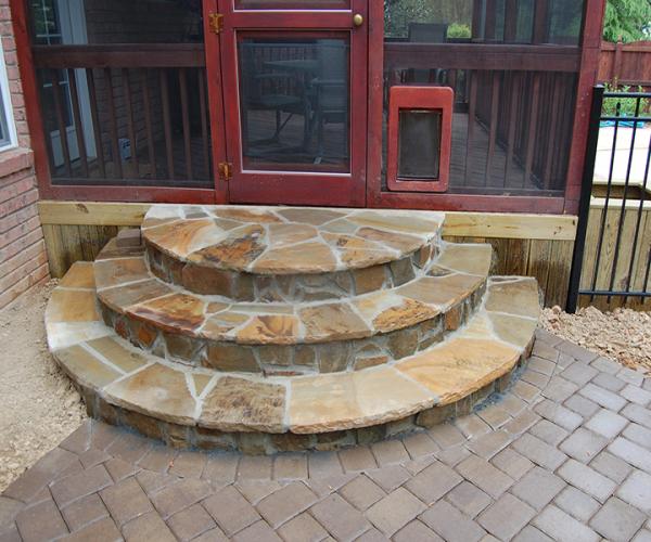 Rounded Stone Steps